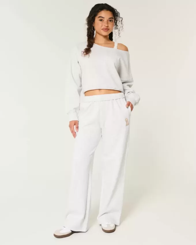 Dog Graphic Wide-Leg Sweatpants Dog Graphic Wide-Leg Sweatpants