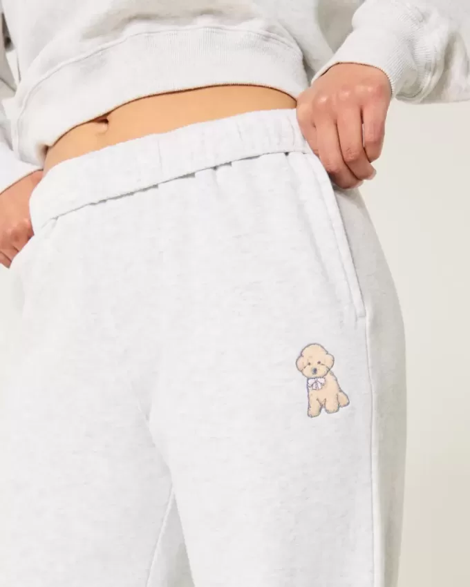 Dog Graphic Wide-Leg Sweatpants Dog Graphic Wide-Leg Sweatpants