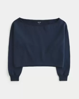 Easy Double Off-the-Shoulder Sweatshirt