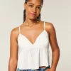 Easy Embroidered Shine Babydoll Top