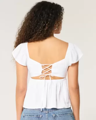 Easy Flutter Sleeve Babydoll Top