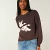 Easy Flying Birds Graphic Crew Sweater