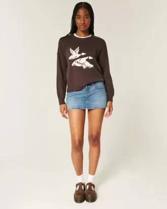 Easy Flying Birds Graphic Crew Sweater