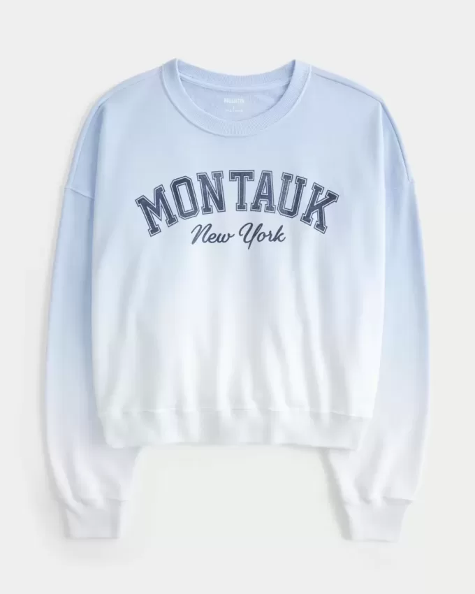 Easy Montauk New York Graphic Crew Sweatshirt
