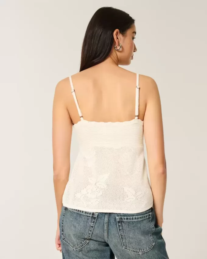 Easy Needlepoint-Style Halter Babydoll Cami Easy Needlepoint-Style Halter Babydoll Cami