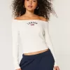 Easy Off-the-Shoulder London Graphic Tee