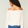 Easy Off-the-Shoulder Long-Sleeve Top