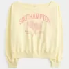 Easy Off-the-Shoulder Southampton Graphic Sweatshirt Easy Off-the-Shoulder Southampton Graphic Sweatshirt