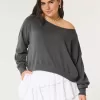 Easy Off-the-Shoulder Terry Sweatshirt Easy Off-the-Shoulder Terry Sweatshirt