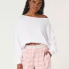 Easy Off-the-Shoulder Terry Sweatshirt