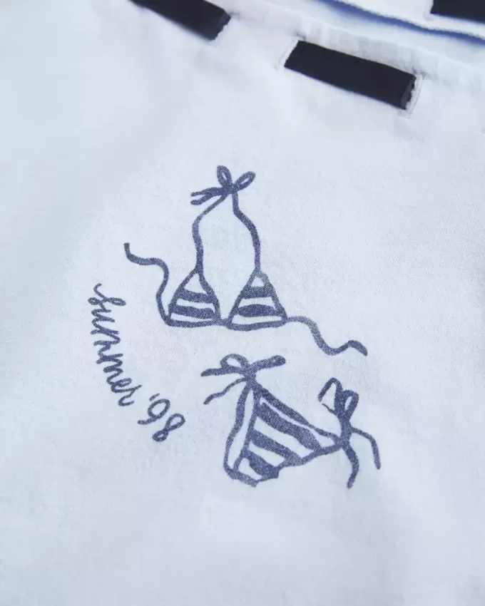 Easy Off-the-Shoulder Tie T-Shirt