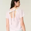 Easy Ribbon Tie-Back Floral Graphic Tee Easy Ribbon Tie-Back Floral Graphic Tee
