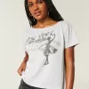 Easy Ribbon Tie-Back New York Graphic Tee