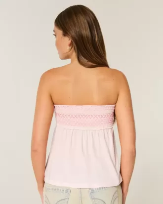 Easy Strapless Smocked Babydoll Top