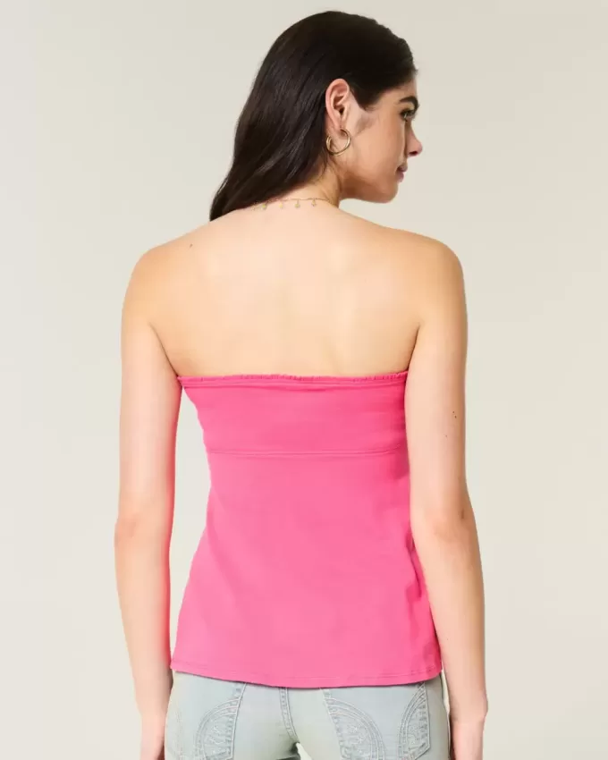 Easy Strapless Tie-Bust Babydoll Top Easy Strapless Tie-Bust Babydoll Top