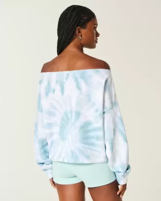Easy Tie-Dye Double Off-the-Shoulder Sweatshirt