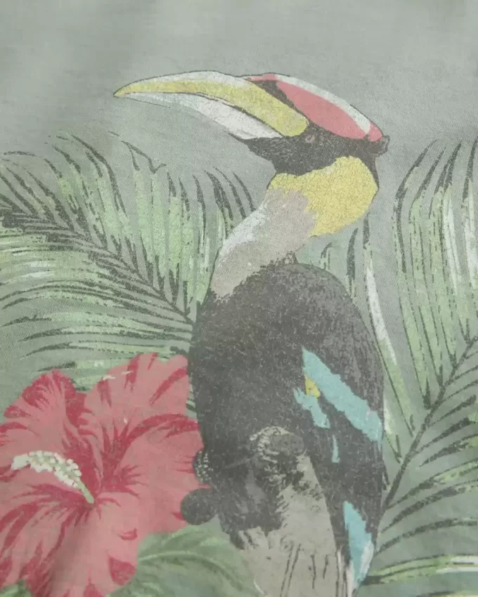 Easy Trend Drop Tropical Bird Graphic Tank