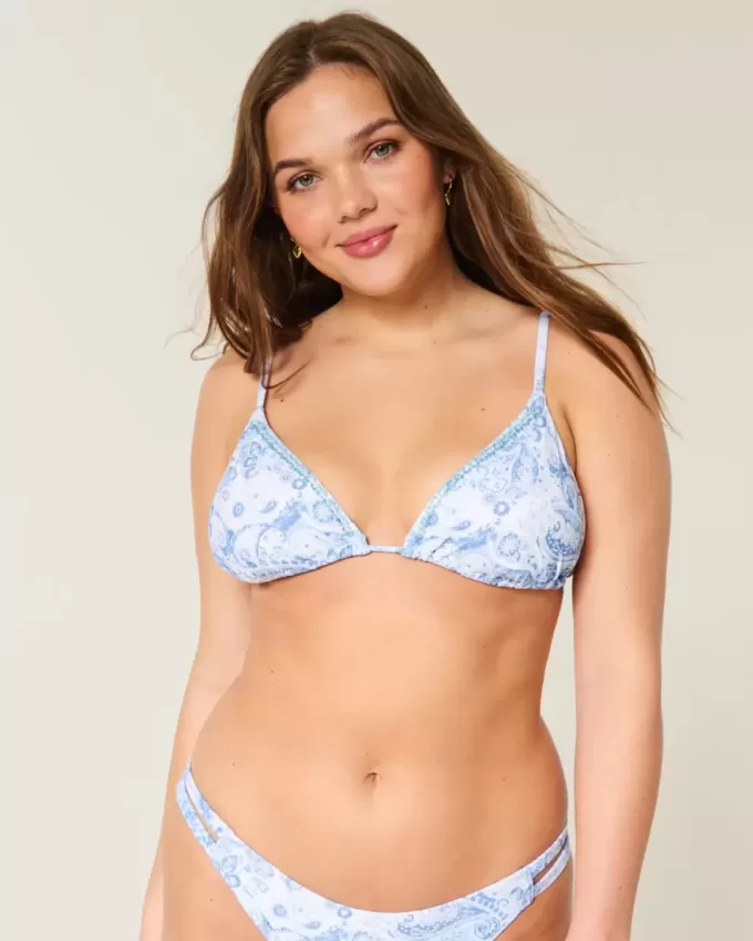 Embellished Triangle Bikini Top