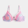 Embroidered Stitch Plunge Underwire Bikini Top Embroidered Stitch Plunge Underwire Bikini Top