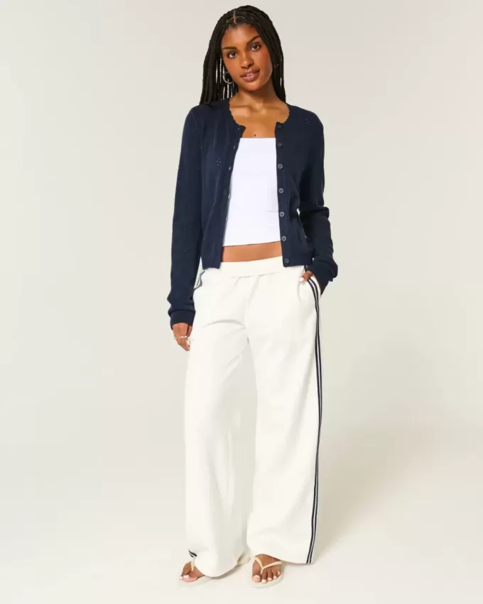 Eyelet Crew Cardigan Eyelet Crew Cardigan