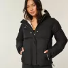 Faux Fur-Lined Puffer Jacket