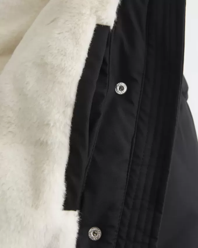 Faux Fur-Lined Puffer Jacket