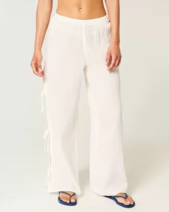 Gauze Wide-Leg Pants