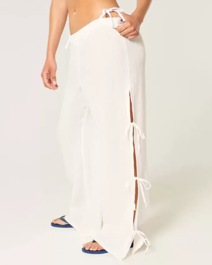 Gauze Wide-Leg Pants