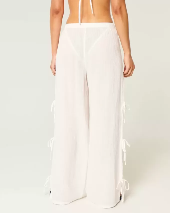 Gauze Wide-Leg Pants