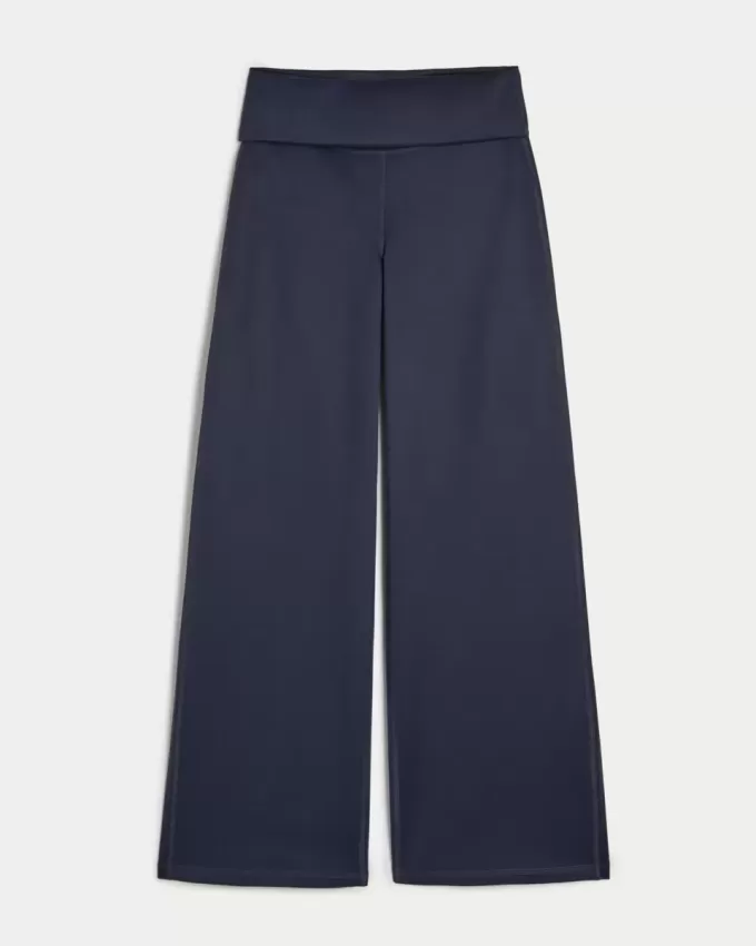 Gilly Hicks Active Recharge Foldover Waist Wide-Leg Pants