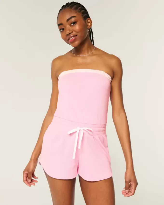 Gilly Hicks Cozy Strapless Waffle Onesie