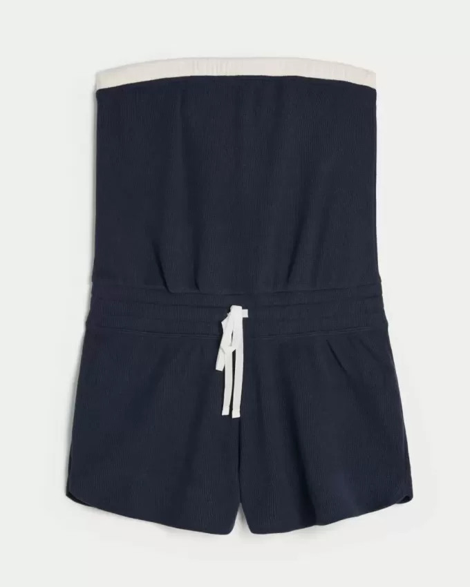 Gilly Hicks Cozy Strapless Waffle Onesie