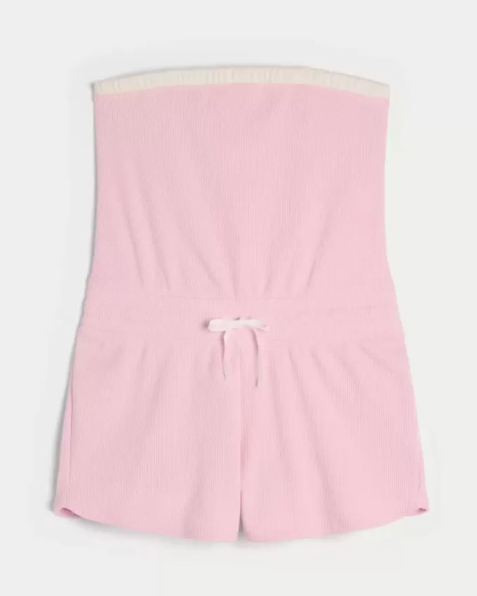 Gilly Hicks Cozy Strapless Waffle Onesie
