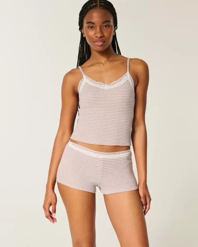 Gilly Hicks Waffle Lace Shortie Shorts