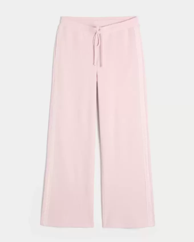 Gilly Hicks Waffle Lace Straight Pants