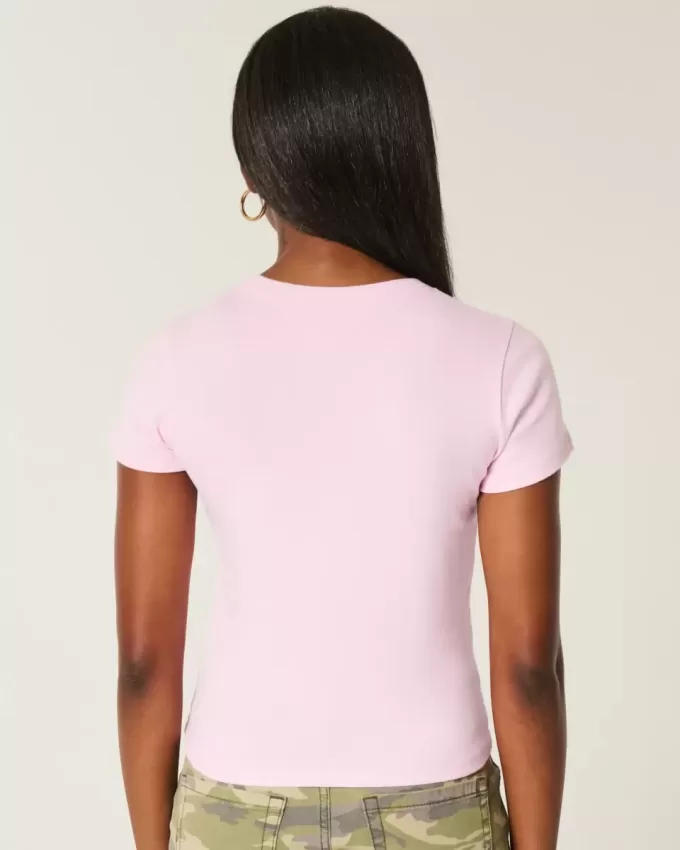 Heart Graphic Baby Tee Heart Graphic Baby Tee