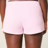 Heart Graphic Fleece Mini Shorts