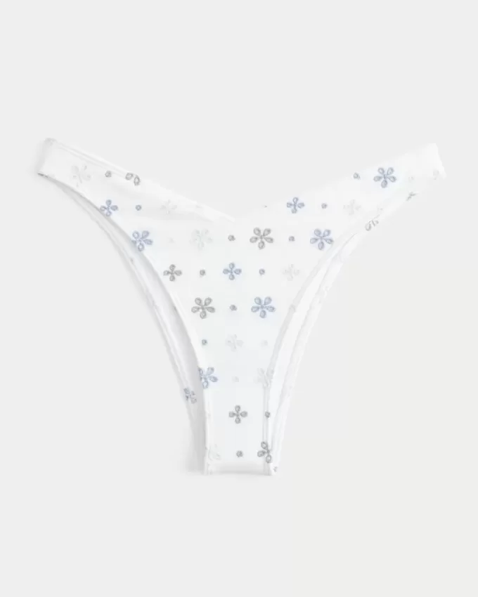 High-Leg Eyelet Cheekiest Bikini Bottom