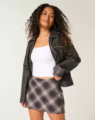 High-Rise A-Line Mini Skort