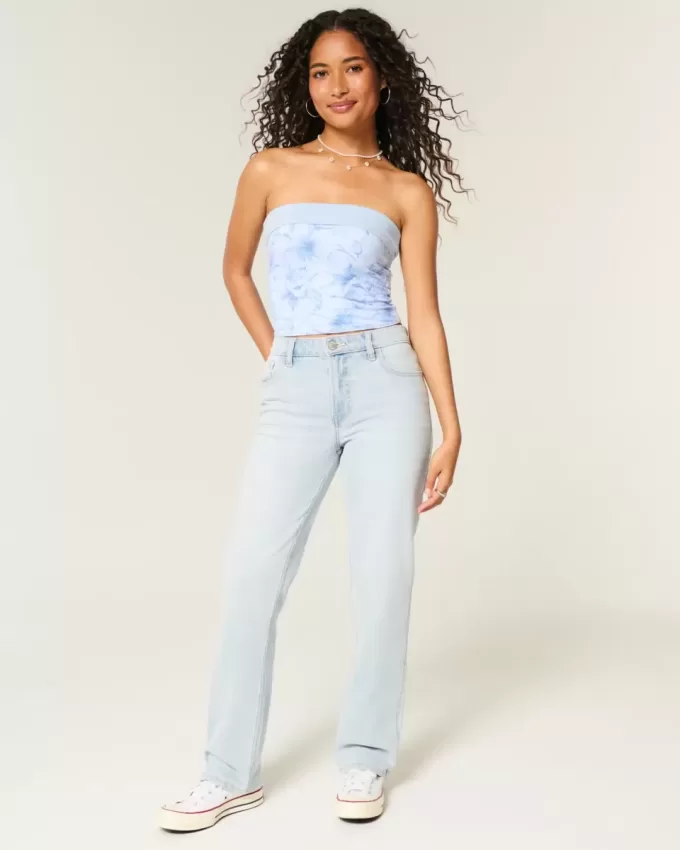 High-Rise Light Wash Straight Jeans High-Rise Light Wash Straight Jeans