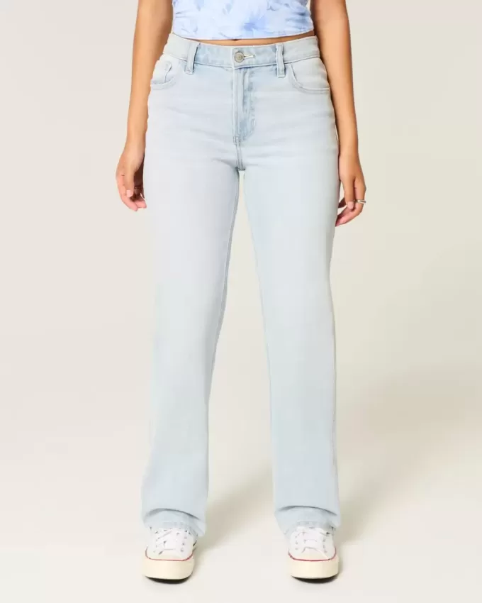 High-Rise Light Wash Straight Jeans High-Rise Light Wash Straight Jeans