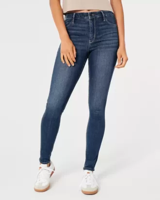 High-Rise Medium Wash Jean Leggings