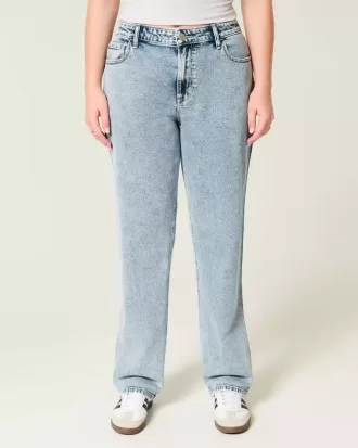High-Rise Medium Wash Straight Jeans