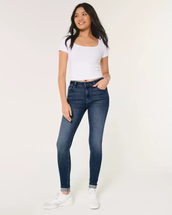 High-Rise Medium Wash Super Skinny Jeans High-Rise Medium Wash Super Skinny Jeans