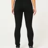 High-Rise Ripped Black Super Skinny Jeans