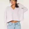 Hollister Comfy Cloud Boxy Notch-Neck Sweater Hollister Comfy Cloud Boxy Notch-Neck Sweater