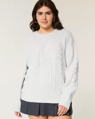 Hollister Comfy Cloud Cable-Knit Crew Sweater