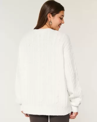 Hollister Comfy Cloud Cable-Knit Crew Sweater