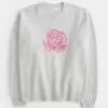 Hollister Comfy Cloud Rose Graphic Sweater