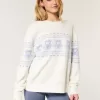 Hollister Comfy Cloud Teddy Bear Graphic Crew Sweater Hollister Comfy Cloud Teddy Bear Graphic Crew Sweater